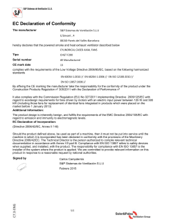 EC Declaration of Conformity