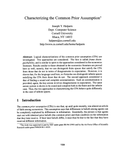 Characterizing the Common Prior Assumption*
