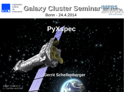 Galaxy Cluster Seminar PyXspec