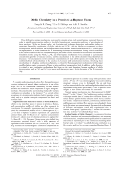 Olefin Chemistry in a Premixed n-Heptane Flame