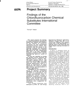 Findings of the Chlorofluorocarbon Chemical