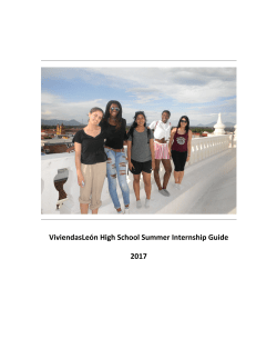 Student High School Summer Internship Guide 2017