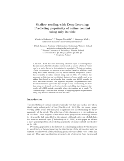 Predicting popularity of online content using only its title