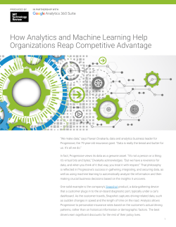 Data Analytics and Machine Learning