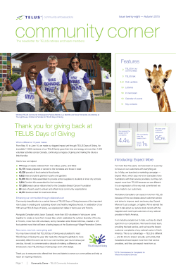 Autumn 2015 community corner