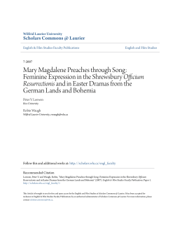 Mary Magdalene Preaches through Song