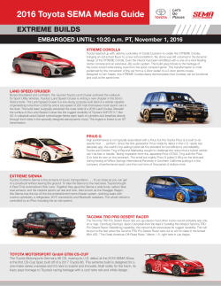 2016 Toyota SEMA Media Guide