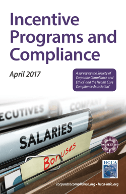 Incentive Programs and Compliance