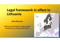 Legal framework in effect in Lithuania