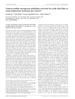 Nanocrystalline mesoporous palladium activated tin oxide thin films