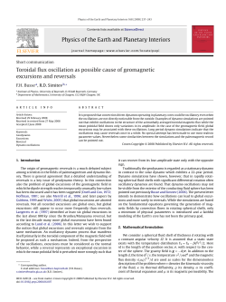 Toroidal flux oscillations as possible causes of geomagnetic