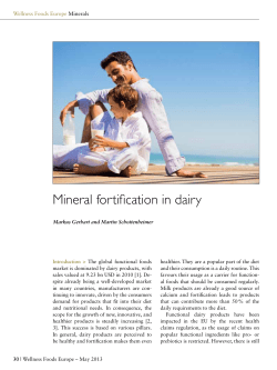 Mineral fortification in dairy