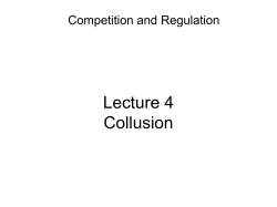 Lecture 4 Collusion
