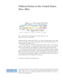 Political Parties in the United States, 1820–1860