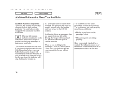 Additional Information About Your Seat Belts