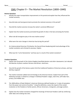 GML Chapter 9 &ndash; The Market Revolution (1800&ndash;1840)