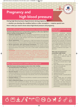 Pregnancy and high blood pressure