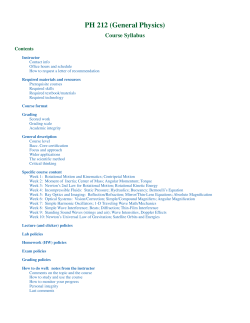 PH 212 (General Physics) - Oregon State University
