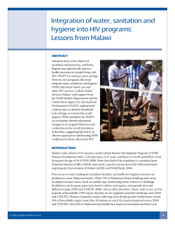 Integration of Water, Sanitation and Hygiene into HIV Programs
