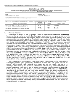 PHS 398 (Rev. 9/04), Biographical Sketch