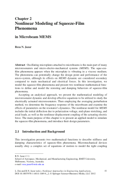 Nonlinear Modeling of Squeeze-Film Phenomena