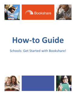 the Bookshare Quick Start Guide