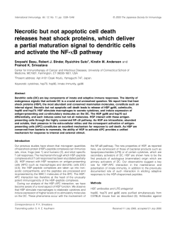 Necrotic but not apoptotic cell death releases heat shock proteins