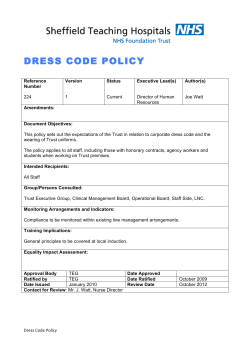 DRESS CODE POLICY