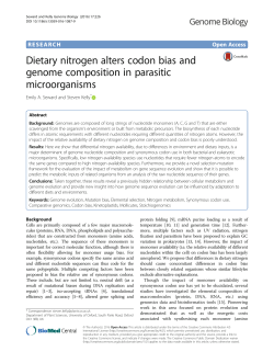 Dietary nitrogen alters codon bias and genome