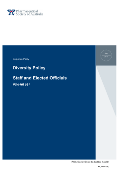 PSA Corporate Policy Diversity Staff And Elected Officials