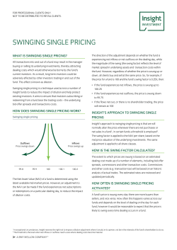 SwINgINg SINgle prICINg