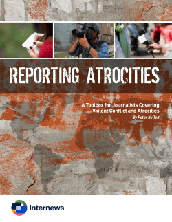 A Toolbox for Journalists Covering Violent Conflict and