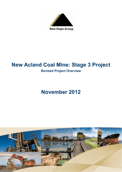 Revised Project Overview - The Department of State Development