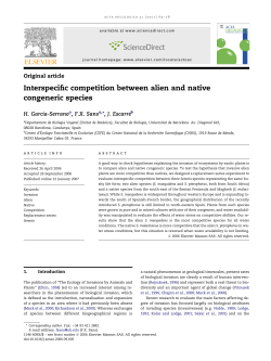 Interspecific competition between alien and native congeneric species