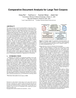 Comparative Document Analysis for Large Text Corpora