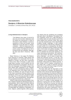 Sarajevo: a Bosnian kaleidoscope