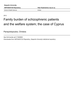 Family burden of schizophrenic patients and the
