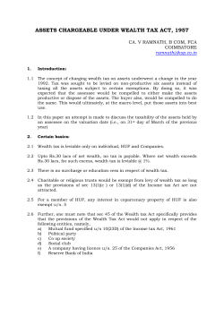 assets chargeable under wealth tax act, 1957