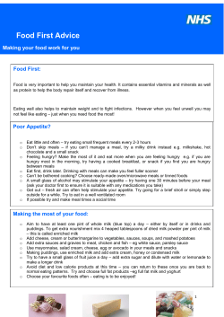 Food First Advice