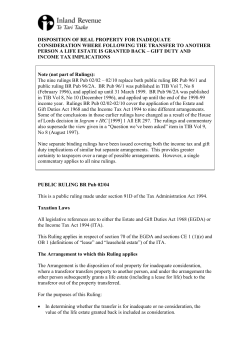 DISPOSITION OF REAL PROPERTY FOR INADEQUATE