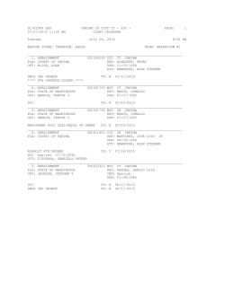 1 07/27/2015 11:30 AM COURT CALENDAR Tuesday July 28, 2015
