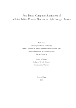 Java Based Computer Simulation of a Scintillation Counter System