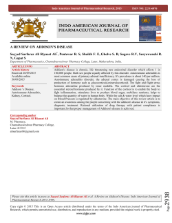 A REVIEW ON ADDISON`S DISEASE