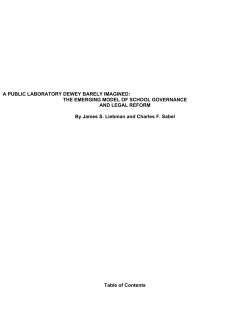 THE EMERGING MODEL OF SCHOOL GOVERNANCE AND LEGAL