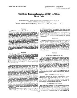 Ornithine Transcarbamylase (OTC) in White Blood Cells