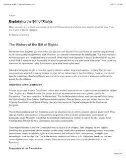 Explaining the Bill of Rights | Scholastic.com