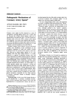 Pathogenetic mechanisms of coronary artery spasm