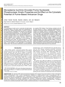 Mycoplasma hyorhinis-Encoded Purine Nucleoside Phosphorylase