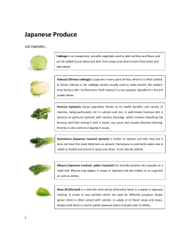 Japanese Produce