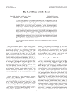 The fSAM Model of False Recall